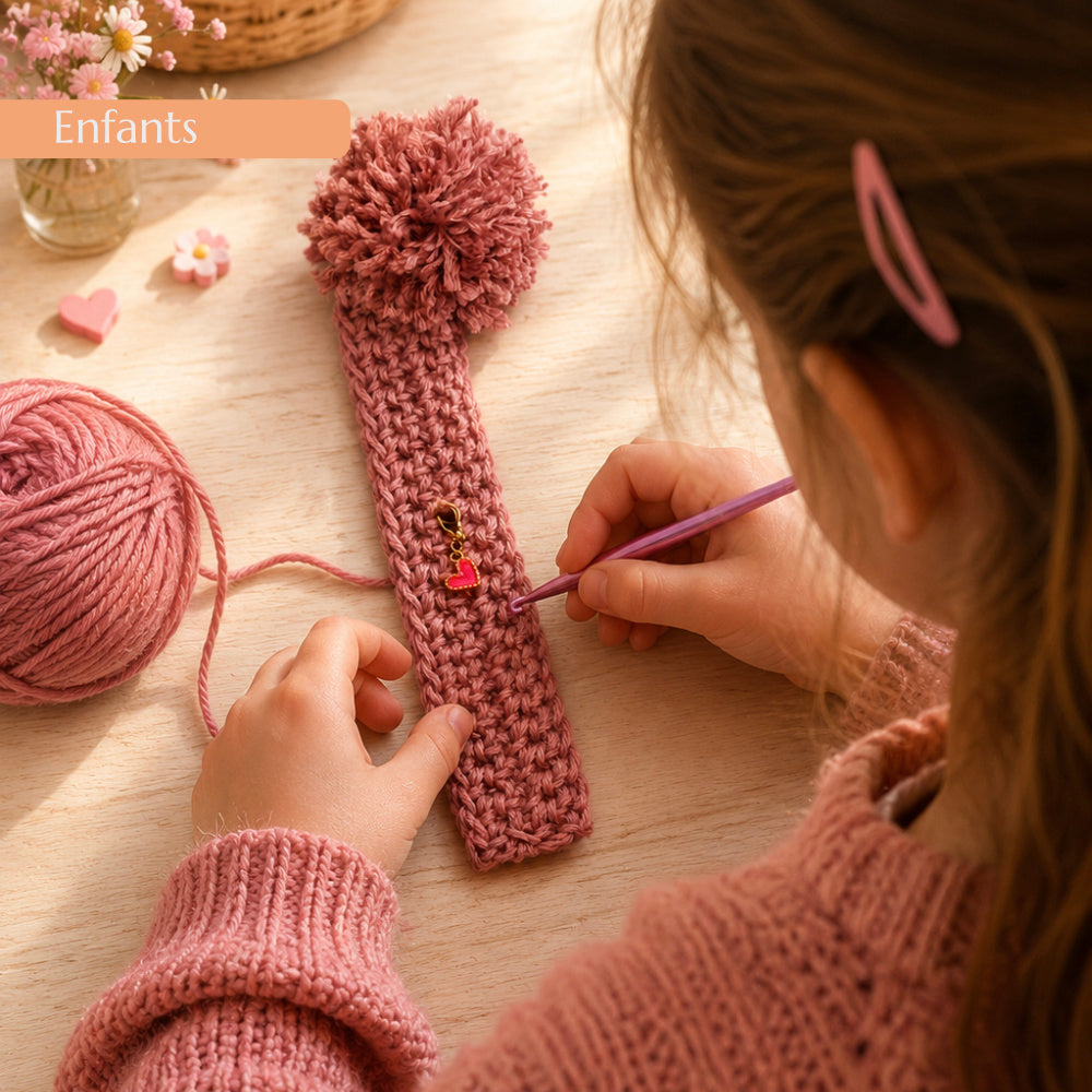 Atelier crochet enfants - Marque pages personnalisé "Merci Maitresse"