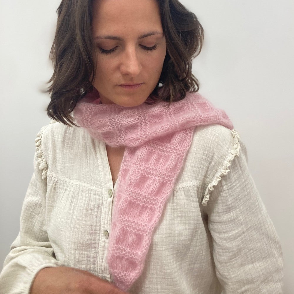 Patron tricot mini écharpe Nelly - Modèle femme PDF