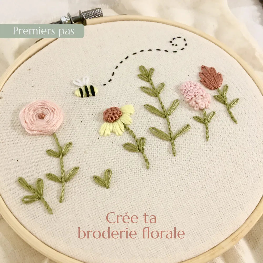 Premiers pas - Crée ta broderie florale
