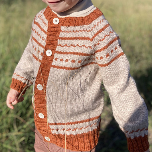 Patron tricot cardigan Pika - Modèle enfant PDF