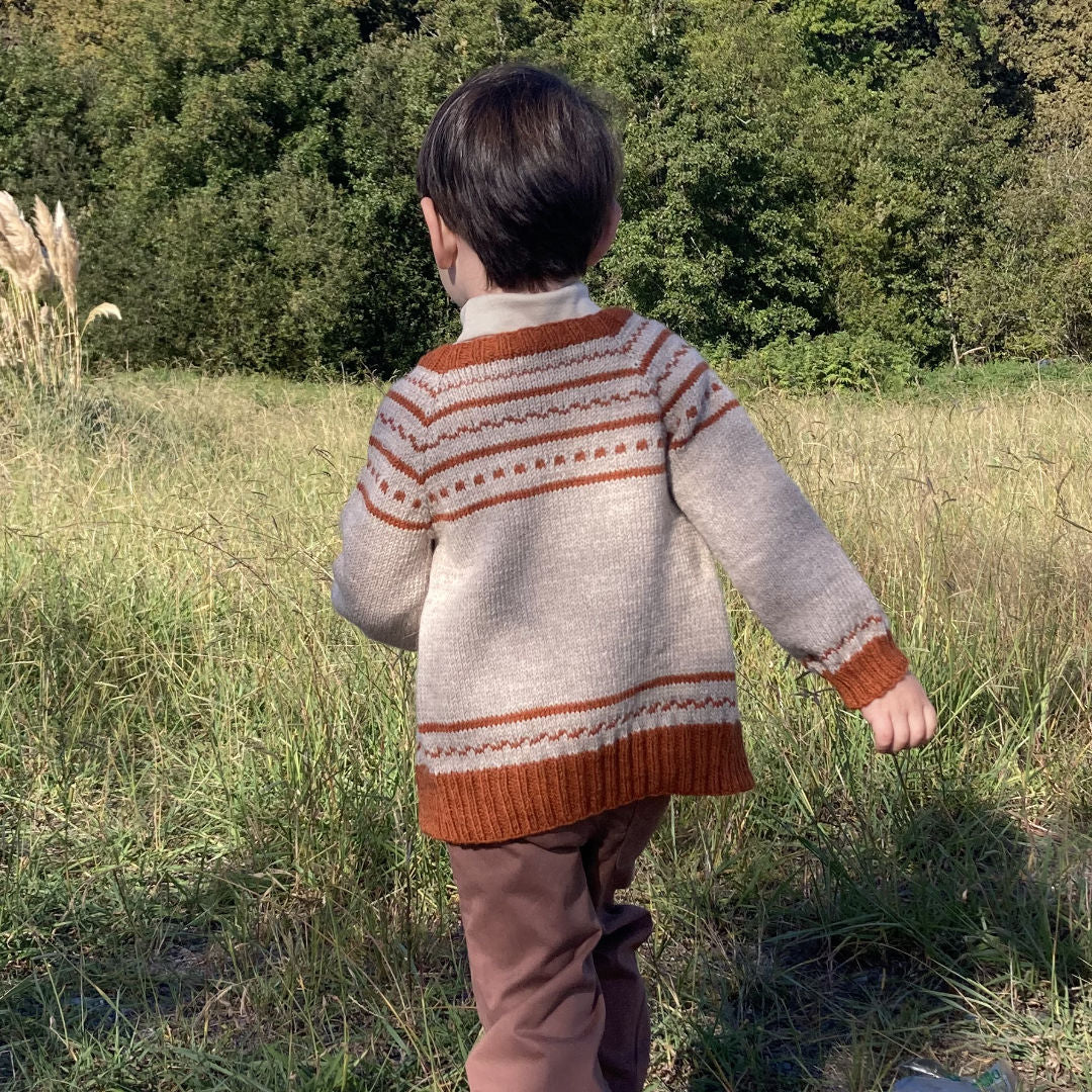 Patron tricot cardigan Pika - Modèle enfant PDF