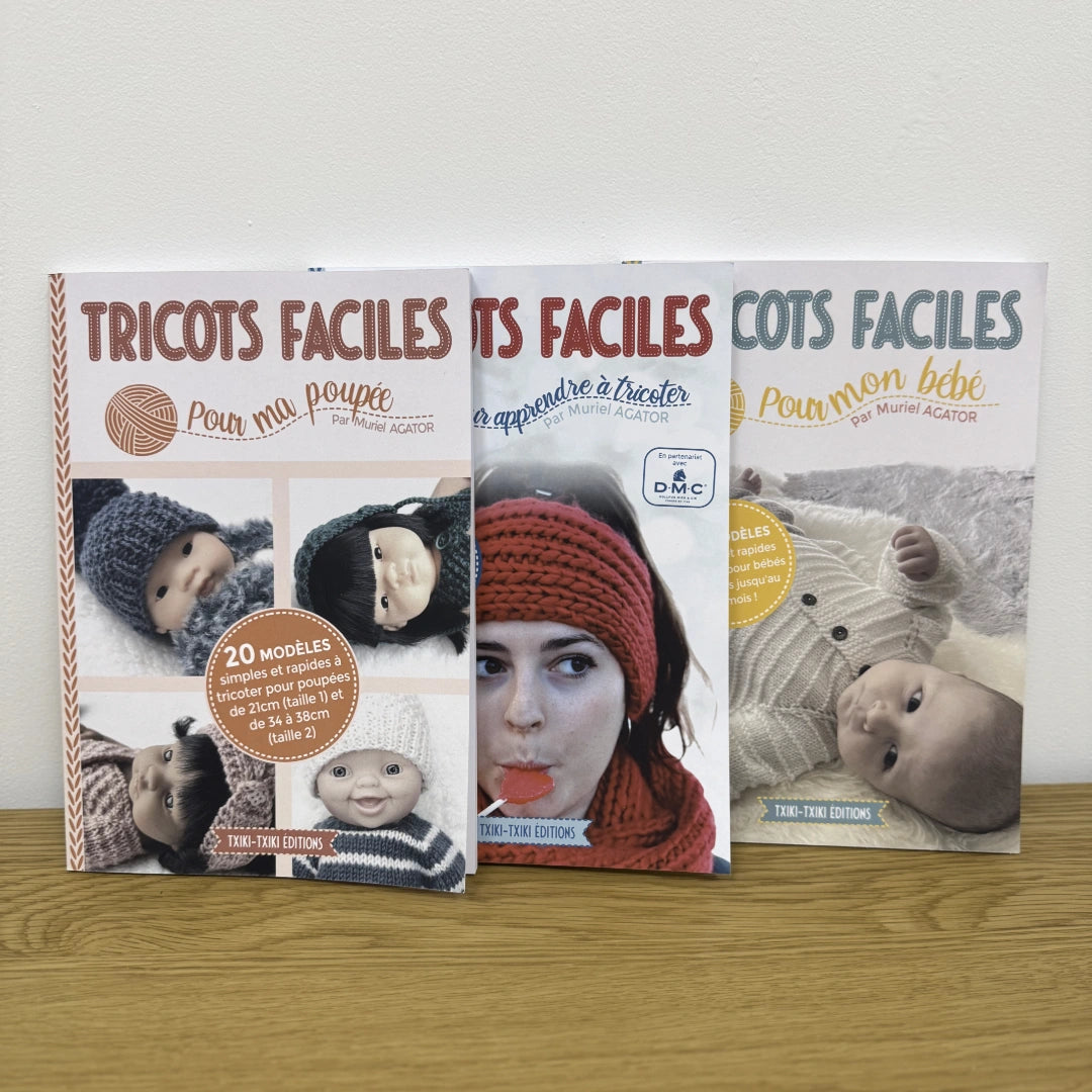 Coffret livres tricot – 3 livres pour apprendre le tricot facilement