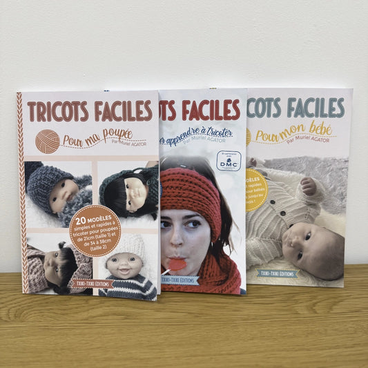 Coffret livres tricot – 3 livres pour apprendre le tricot facilement