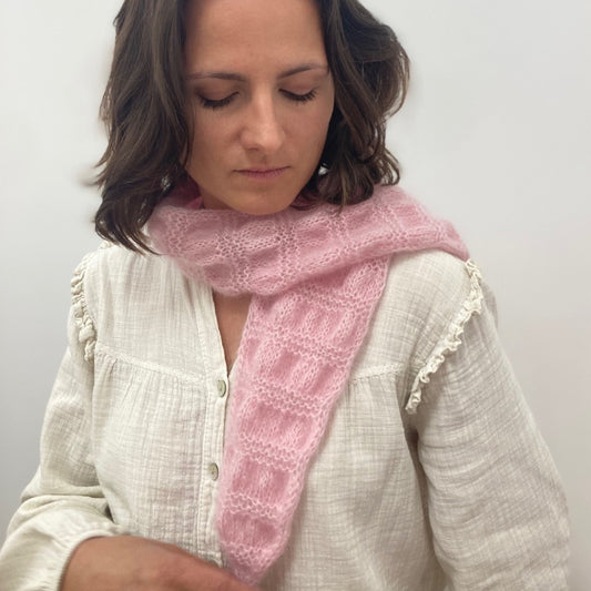 Patron tricot mini écharpe Nelly - Modèle femme PDF