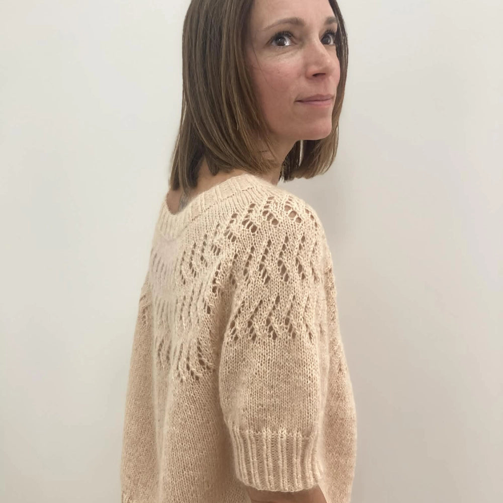 Kit tricot pull Ainara – Patron pull mohair et mérinos femme – Niveau intermédiaire