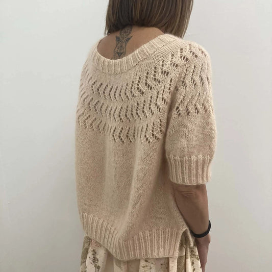 Kit tricot pull Ainara – Patron pull mohair et mérinos femme – Niveau intermédiaire